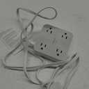 Surge Protector Power Strip 20W, TESSAN Flat Plug Thin Extension Cord 6 FT, Multiple Charging Station with 4 Outlets 4 USB(2 USB C), Mountable, Surge Protection for Home Office Dorm, Desk Accessories (Grey)