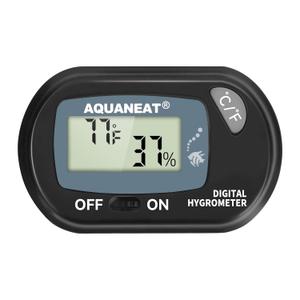 AQUANEAT Reptile Thermometer Hygrometer Digital Display Temperature and Humidity Moniter for Reptiles Rearing Box with Suction Cup (1 Pack)