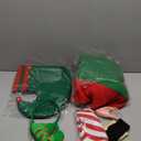 Suhine 12 Pcs Women Christmas Elf Costume Santa's Helpers Dress Outfit Elf Hat Bells Ears Shoes Xmas Fancy for Party