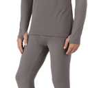 Cuddl Duds Mens Heavyweight Cold Weather Fleece Lined Thermal Set – Long Sleeve Shirt & Leggings – Lounge Sets for Men (Gray) XXL