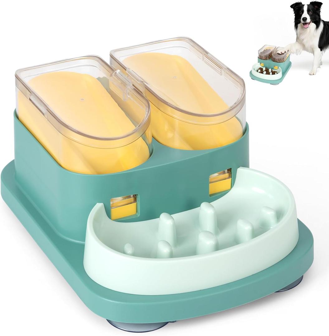 Dog Puzzle Toy, Double Food Dog Slow Feed Puzzle Toy, Adjustable Feeding Speed Puzzle Feeder for IQ Training and Mental Enrichment