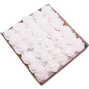 Artificial Flowers 100Pack Artificial Rose Bouquet Faux Foam Flower Wedding Bridal Bouquet Event Celebration Centerpiece Birthday Baby Shower Decor Home Decor Garden Decor(F01)