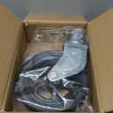 2000lbs 8" Trailer Jack Swivel Caster Replacement with Upgraded Spoked Wheel and Pin, Black