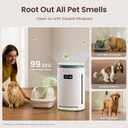 Provirtec Pet Air Purifier for Home with H13 HEPA, 4 Washable Pre-Filters