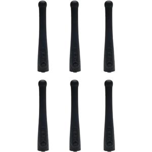 UHF 403-470 MHz Stubby Antenna Compatible for Motorola XPR6100 XPR6350 XPR6550 XPR6300 XPR6500 DP3400 DP3600 DGP4150 DGP6150 Walkie Talkie Two Way Radio 6Pack (Black2)