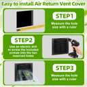 Blulu 6 Pack Fits 14" x 14" Duct Opening, Black Air Vent Covers Steel Return Air Grilles for Sidewall Wall Ceiling, Return Vent Cover HVAC Accessories, Outer Dimensions: 15.75"w x 15.75"h