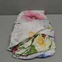 Spring Summer Floral Round Fitted Tablecloth with Elastic Waterproof Outdoor Tablecloth Wipeable Table Cover for Indoor Kitchen Home Party Fits 48-52" Diameter Round Tables