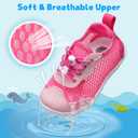 BARERUN Kids Water Shoes Girls Boys Quick Dry Aqua Socks Barefoot Non Slip Beach Swim Surf Shoes Little Kids Water Shoes Baby Size 5 Water Shoe Pink Toddler Size 6
