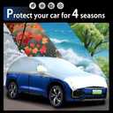 Half Car Cover Car Cover for Sunshade Half Car Body Cover Snow Cover Waterproof Universal Silver with Cotton (SUV)