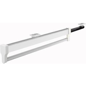 Pull Out Closet Valet Rod, Adjustable Sliding Heavy Duty Steel Top Mounted Clothes Storage Hanger Rail for Closet Wardrobe (347mm/13.7inch)