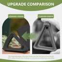 24PCS Flower Pot Risers ToesInvisible Plant Pot Feet for Outdoor PlantersIndoor Secure Compressive Environmental Triangular Lifters Supports (Large Black)