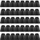 40 Pieces Drawstring Backpack Bulk Cinch Sackpack Ployster Drawstring Bags for Gym Party Trip(Black)