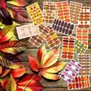 YECIRALA 20 Sheets Maple Leaf Fall Nail Wraps Stickers Self-Adhesive Fall Nail Art Stickers Decals Thanksgiving Nail Strips Polish Stickers for Women Girls Nail Design Stickers DIY Decoration