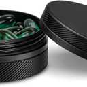 Small Pill Case, Durable Metal Pill Box, Airtight & Waterproof for Travel and Daily Use, Portable Vitamin Holder for Pocket, Purse - Black (1 Compartment)