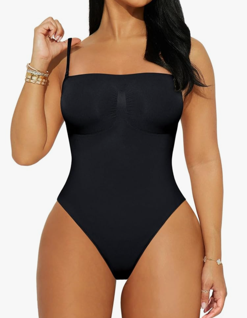 REORIA Shapewear Bodysuits for Women Tummy Control Seamless Body Shaper Sculpting Snatched Waist Butt Lifting Thigh Slimmer, Size S