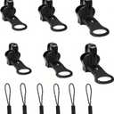 Universal Zipper Repair Kit - 3-Size Double-Sided Zippers Slider Replacement with Zipper Pull for Jackets, Luggage, Backpacks & Outdoor Gear | No-Sew Installation (Black)