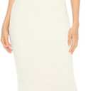 Forever 21 Womens Ribbed Sweater-Knit Dress (X-Small, Cream)