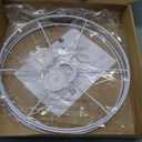 KUMGROT Lamp Shade Ring Set Strong Iron White Lamp Shade Adapter Ring Holder for Desk Wall Lamps Frames European Style 5.9 Inch Diameter 2 Pcs