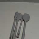 4 Pieces Silicone Spatula Set, Food Grade Rubber Spatula, Upgrade Strong Handle with Ergonomic Grip, Heat Resistant for Nonstick Cookware, Cooking (Gray)