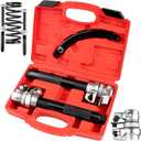 2 PCS Coil Spring Compressor Tool, Automotive Strut Spring Compressor, Heavy Duty Strut Spring Compression with Safety Jaws and Holder, Spring Compressor Tool 2205 LB Capacity