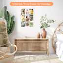 4x6 Oak Wood Picture Frames Collage Wall Decor White, Solid Oak Wooden Family Photo Collage Frame 9 Openings, Glass Front, Wall Hanging Display 9 4x6 Pictures, 11.5x17.5-9 openings