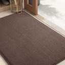 Color&Geometry Front Door Mat Indoor Entrance- Dirt Trapper, Absorbent, Non Slip, Washable Doormat, 24"x36" Doormat Dark Brown Entrance Rugs 2x3 Indoor Rugs for Entryway