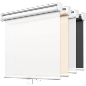 LazBlinds No Tools No Drill Cordless Roller Shades, Light Filtering Roller Blinds for Windows, Thermal Insulated UV Protection Roll Up Window Blinds and Shases, 36'' W x 72'' H, White