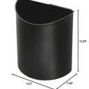 Safco Deskside Small Trash Can Recycling Bin Combo, 3 Gallon, For Kitchen, Office, Indoor Use, Black/Blue