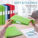 Henoyso 24 Pcs 1.5 Inch 3 Ring Plastic Binder Bulk,Soft Colors