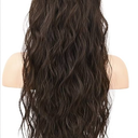 Hair Extension By Fluiy Mooz in the color Dark Brown