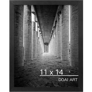 2 x DOAI ART 11x14 Certificate Frame,11 by 14 Picture Photo Diploma Document Degree Frames for Wall and Tabletop, Black