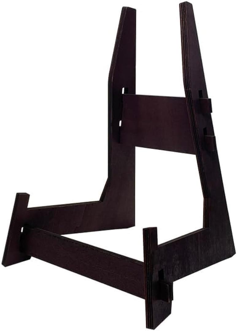 15.5 Inch Large Plate Stands for Display, Wooden Picture Frame Stand, Decorative Easel Holder for Plates, Bowl, Plaque, Pictures, Books (1 Pack )