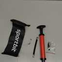 SPORTBIT Ball Pump for Sports Balls - Push & Pull Inflating System - Hand Pump for All Exercise Balls - Volleyball Pump, Basketball Inflator, Football & Soccer Ball Air Pump (Red)