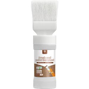 Wood and Metal Paint 2-in-1 Brush (6.35oz, White) Convenient Solid Wood Furniture Repair, Outdoor Metal Coating