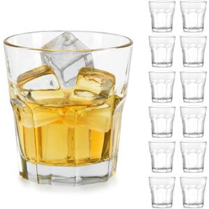 Libbey Gibraltar DuraTuff Rocks Glasses Set of 12, 10 Oz Durable, Restaurant Style Whiskey Glasses Set, Cocktail Drinking Cups for Hosting, Bar Service