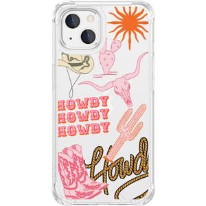 Seconddog West Cowboy for iPhone 13 Pro Max Case,Western Country Pattern Clear Case for Girls Boys,Trendy Soft TPU Protective Case Compatible for iPhone 13 Pro Max