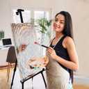 RRFTOK Easel Stand for Sign and Painting: Art Portable Adjustable Metal Tripod Easels for Display Height from 17 to 66 Inch -Canvas Stand for Table-Top/Floor Paint - Gifts for Teens Art Supplies
