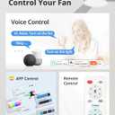 Orison Smart Ceiling Fans with Lights 42" Low Profile Flush Mount, RGB Backlight & Dimmable LED, Alexa & Google Compatible, 6-Speed Reversible, App & Remote Control, Quiet & Energy Saving, Black