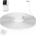 60 ft Cable for WYZE Cam Pan V3 Camera, Outdoor Power Adapter with Micro USB 90 Degree, White