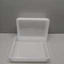 IRIS USA 6 Qt. Storage Bins with Lids, 4-Pack, |Made in USA|, Small Plastic Craft Container Sensory Totes for Art Supplies, Paper, and Office, Stackable - Clear