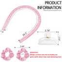 2 x CORATED Heatless Curling Rod Headband, No Heat Silk Ribbon Rollers for Overnight Sleeping Curls, Styling Kit with Hair Clips and Scrunchie