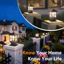 SLAWA Outdoor Post Light Fixture, Modern Outdoor Column Lights IP54 Waterproof Aluminum Pillar Lights Outdoor Lighting for Yard Garden Patio Path, with Clear Glass Shade