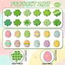 St. Patricks Day Ornaments, 48 Pcs Wooden Ornaments for St Patricks Easter Tree, St Patricks Hanging Ornaments with Twine for Small Tabletop Trees, Tiered Trays, Walls (Modern)