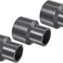 PATIKIL UPVC Reducer Pipe Fitting 1-1/2" x 1" Socket Schedule 80, 3 Pack Straight Coupling Adapter Connector, Gray