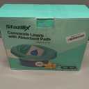 Bedside Commode Liners with Absorbent Pads, 100 Liners + Pads, for Elderly, Adults and Seniors