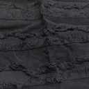 GIGIZAZA Decor Throw Couch Pillow Covers,24"x24" Cotton Black Sofa Pillows,Square Sofa Cushion Covers Linen