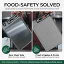 Stainless Steel Cutting Board with Built-In Knife Sharpener, 3-Piece Set, Double-Sided 304 Food-Grade Steel & Wheat Straw, Large Board for Meat & Vegetables, Dishwasher Safe, 15x10 Inch, Food Safe