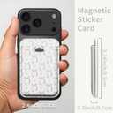 Compatible with Magsafe Wallet Magnetic Phone Card Holder for Phone Case, Cute Leather Stronger Magnetic RFID Phone Wallet for Women Men Cute Pink Bows