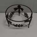 Topadorn Dragonfly & Bird Gazing Ball Stand, 6" Tall Metal Holder for 10" / 12" Globes, Powder-Coated Steel Garden Decor