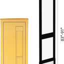 Elevon Dog Door for Sliding Glass Door, Doggie Door Insert with Magnetic Closing Latch Plate,Fits Sliding Doors: 83"-91",Patio Pets Door for Dogs, No-Cut Install, Black
